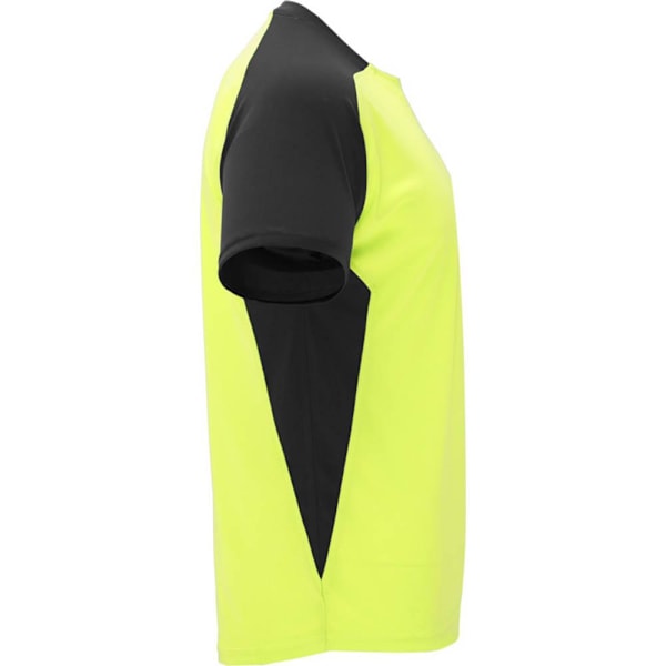 Roly Barn/Barn Bugatti Kortärmad Sport T-shirt 12 År Fluorescent Yellow/Solid Black 12 Years