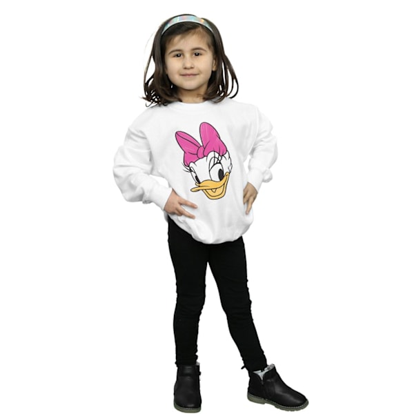 Disney Girls Daisy Duck Head Painted Sweatshirt 12-13 år Vit White 12-13 Years