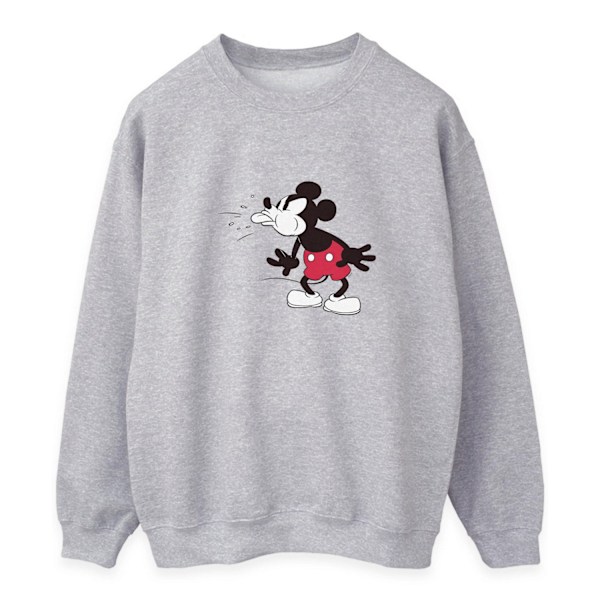 Disney Dam/Kvinnor Mickey Mouse Tunga Sweatshirt XXL Heather Heather Grey XXL