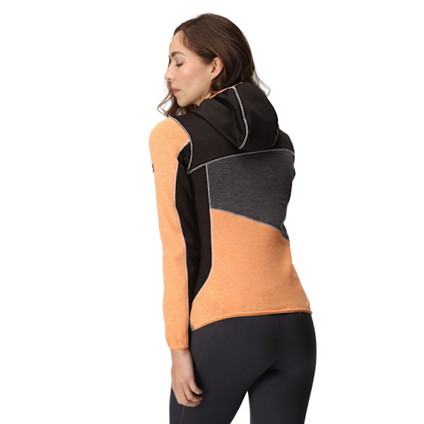 Regatta Dam/Kvinnor Walbury VI Marl Full Zip Fleecejacka 20 Apricot Crush/Black 20 UK