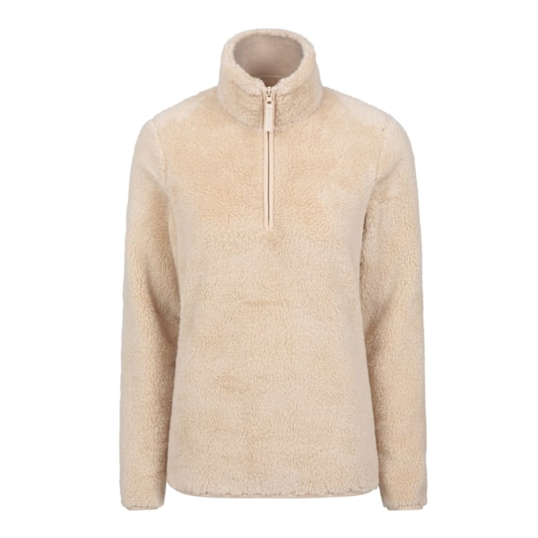 Mountain Warehouse Teddy Fleece Kvartär Zip Fleece för Kvinnor Beige 14 UK