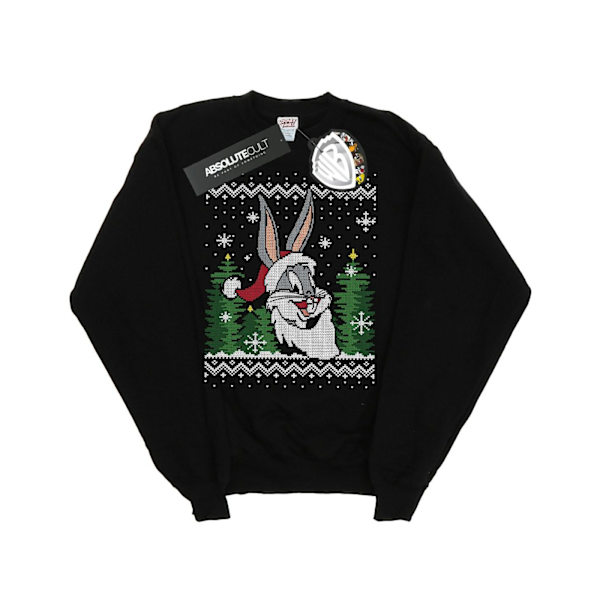 Looney Tunes Pojkar Bugs Bunny Jul Fair Isle Sweatshirt 7-8 Black 7-8 Years