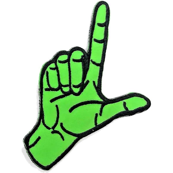 Yungblud Finger Pointing Strykjärnsplåster En Storlek Grön/Svart Green/Black One Size
