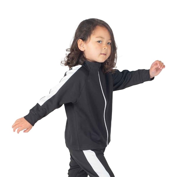 Larkwood Baby Tracksuit Top 24-36 månader Svart/Vit Black/White 24-36 Months