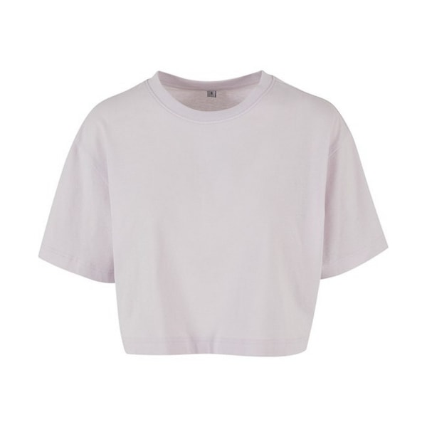 Bygg ditt varumärke Dam/Dam Oversized Kortärmad Crop Top Soft Lilac M