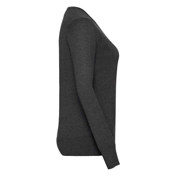 Russell Collection Dam/Damer Marl V-ringad tröja 4XL Cha Charcoal 4XL