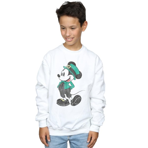 Disney Boys Mickey Mouse St Patrick Costume Sweatshirt 7-8 år White 7-8 Years