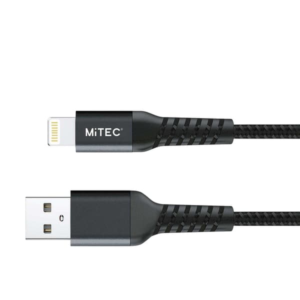MiTEC Lightning-kabel, en storlek, svart Black One Size