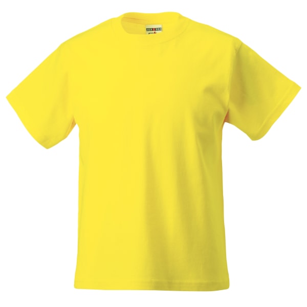 Jerzees Schoolgear Childrens Classic Plain T-Shirt (Pack of 2) Yellow 5-6