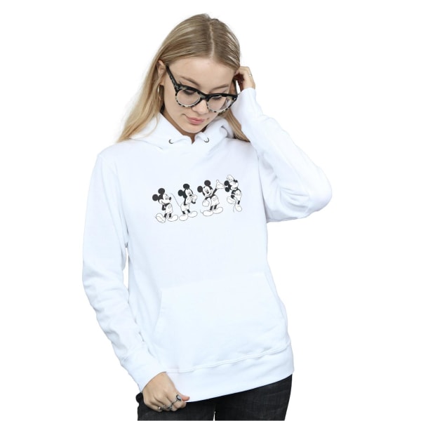 Disney Mickey Mouse för damer/damer Hoodie med fyra känslor L Vit White L