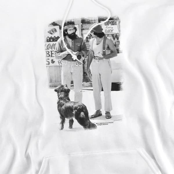 Cheech & Chong Herr Up In Smoke Hund Huvtröja M Vit White M