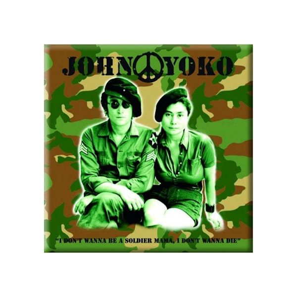 John Lennon Soldier Kylskåpsmagnet En Storlek Grön Green One Size