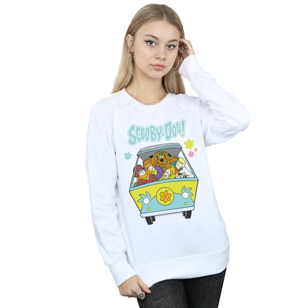 Scooby Doo Dam/Kvinnor Mystery Machine Grupptröja M Vit White M
