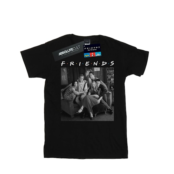 Friends T-shirt för män i svart och vitt foto S svart Black S