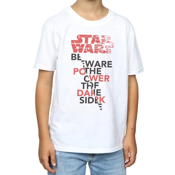 Star Wars The Last Jedi Power Of The Dark Side T-shirt för pojkar 5-6 år White 5-6 Years