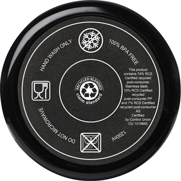 Melbourne 1200ml Mugg Med Sugrör En Storlek Solid Svart Solid Black One Size