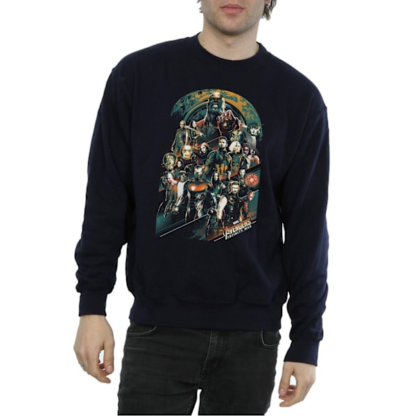 Avengers Infinity War Herr Team Bomullströja M Marinblå Navy Blue M