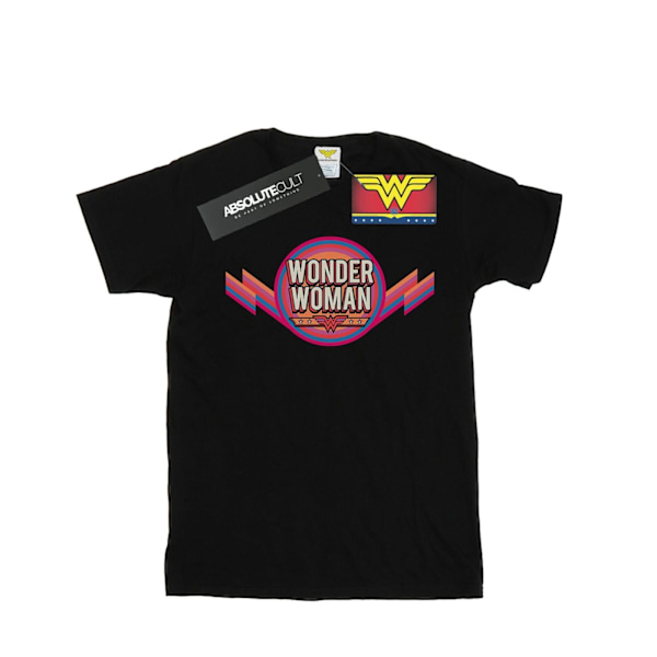 DC Comics Girls Wonder Woman Rainbow Logo Bomull T-shirt 7-8 år Black 7-8 Years