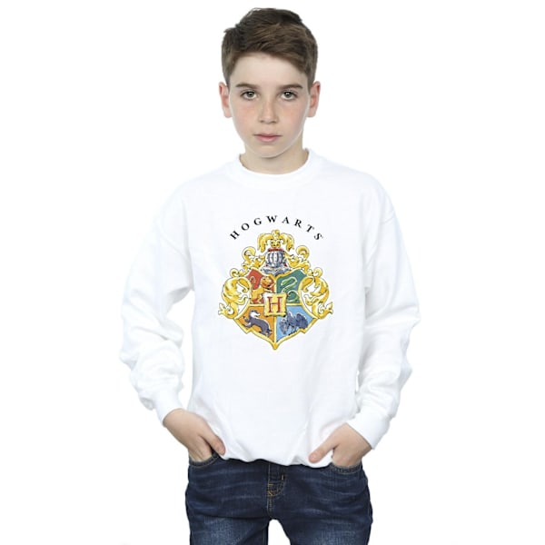 Harry Potter Pojkar Hogwarts Skolemblems Sweatshirt 5-6 År W White 5-6 Years