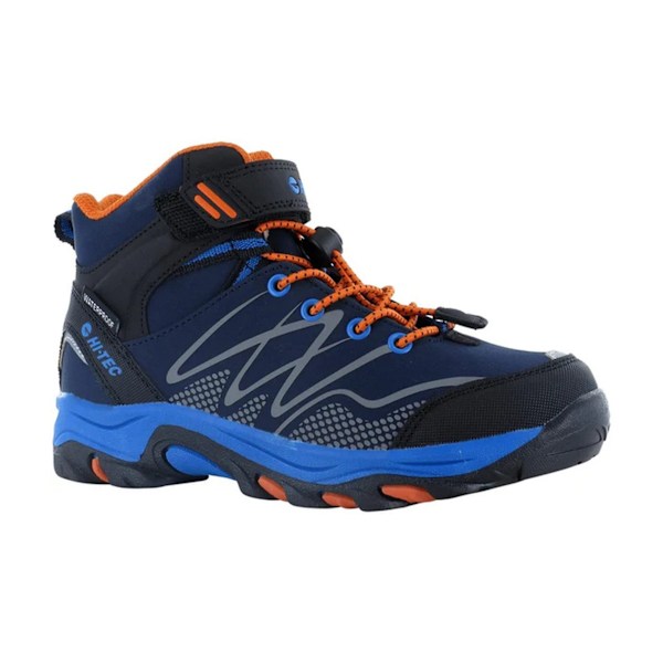 Hi-Tec Boys Blackout Mid Cut Vandringskängor 3 UK Marinblå/Orange/Sjöblå Navy/Orange/Lake Blue 3 UK