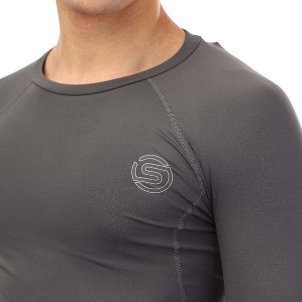 Skins Herr Series-2 Långärmad Tröja XL Kolgrå Charcoal XL