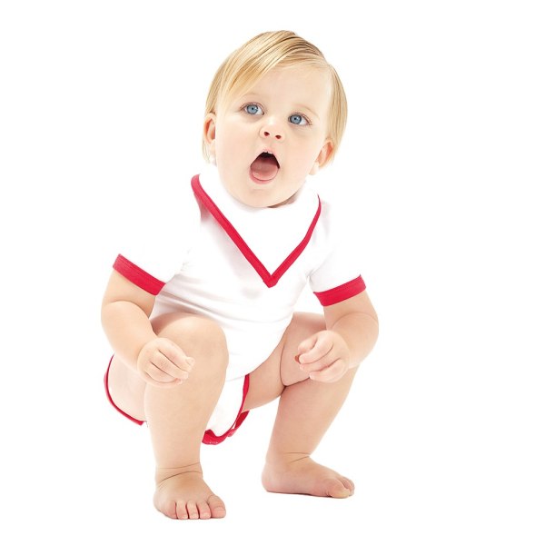 Babybugz Vändbar Haklapp 0-18 månader (Baby) Vit/Röd White/Red 0-18 months (Baby)
