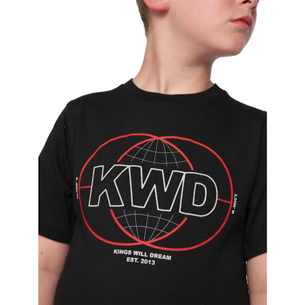 Kings Will Dream Boys Orbital T-shirt 7-8 år Jet Black Jet Black 7-8 Years