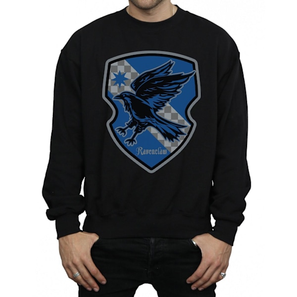 Harry Potter Herr Ravenclaw Crest Flat Sweatshirt M Svart Black M