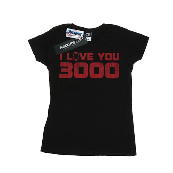 Marvel Dam/Kvinnor Avengers Endgame I Love You 3000 Distresse Black XXL