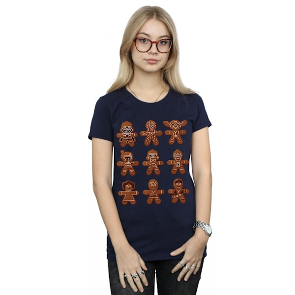 Star Wars Dam/Damer Jul Pepparkaka Bomull T-shirt XX Navy Blue XXL