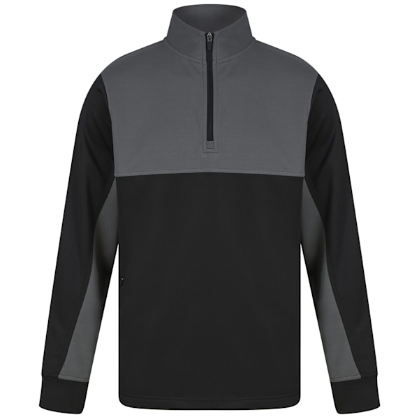 Finden & Hales Barn/Barn Quarter Zip Träningsjacka 5-6 År B Black/Gunmetal Grey 5-6 Years