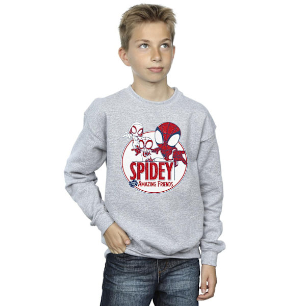 Marvel Boys Spidey And His Amazing Friends Circle Sweatshirt 9- Sports Grey 9-11 Years