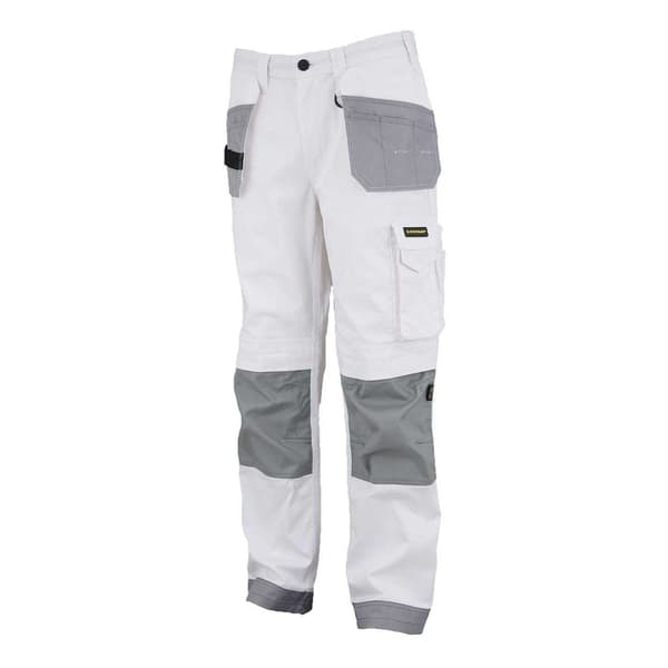 Dunlop Arbetsbyxor för män S Vit/Grå White/Grey S