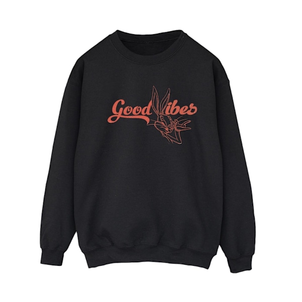 Looney Tunes Dam/Damer Bugs Bunny Good Vibes Sweatshirt XL Black XL