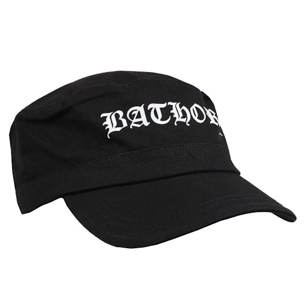Bathory Logo Peaked Army Cap One Size Black Black One Size