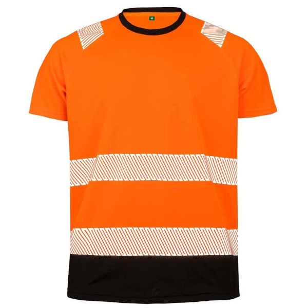 Resultat Äkta återvunnen Säkerhets-T-shirt för män L-XL Fluorescerande Or Fluorescent Orange L-XL