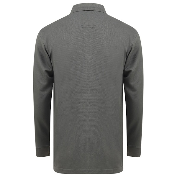 Henbury Vuxen Unisex Långärmad Coolplus Pikétröja XS C Charcoal XS