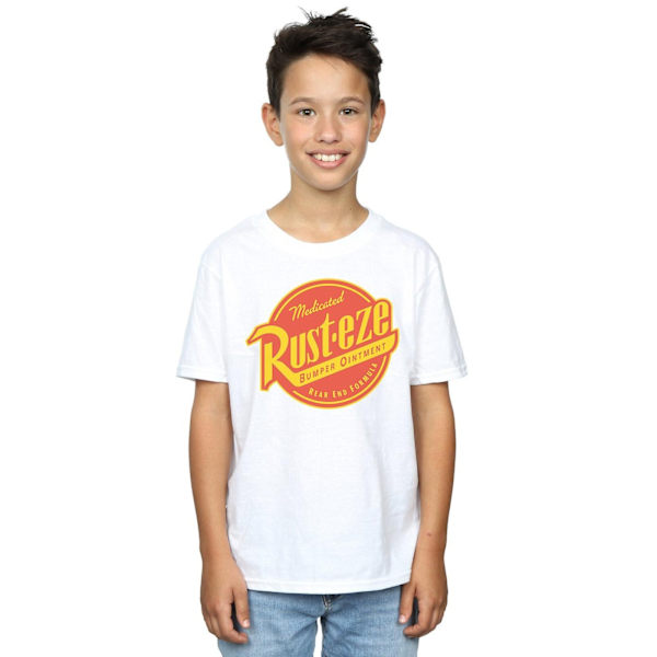 Cars Boys Rust-Eze Logo Bomull T-shirt 9-11 År Vit White 9-11 Years