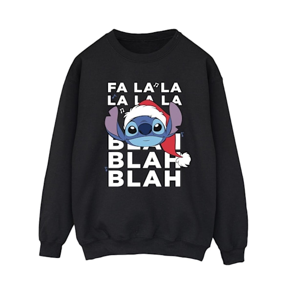 Disney Dam/Kvinnor Lilo Och Stitch Jul Blah Blah Blah S Black XXL