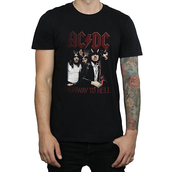AC/DC Herr Highway To Hell Bomull T-shirt S Svart Black S