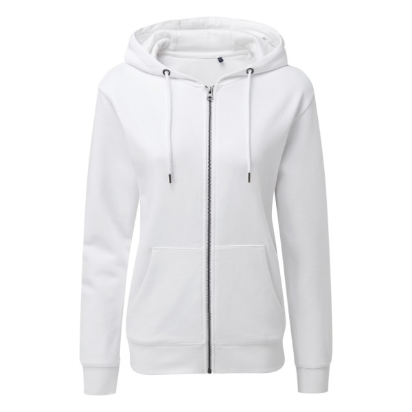 Asquith & Fox Ekologisk hoodie med dragkedja för dam/dam 10 UK Wh White 10 UK