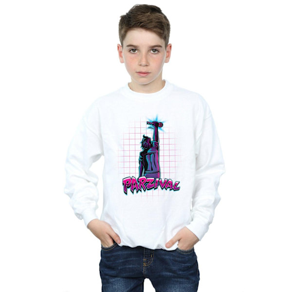 Ready Player One Boys Parzival Key Sweatshirt 7-8 år Vit White 7-8 Years