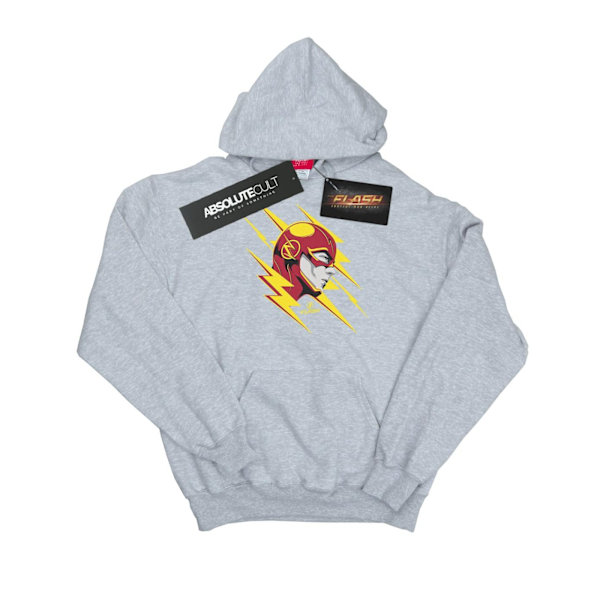 DC Comics Herr The Flash Lightning Portrait Hoodie L Sports Grå Sports Grey L