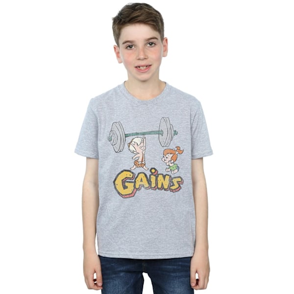 The Flintstones Boys Bam Bam Gains Distressed T-Shirt 9-11 År Sports Grey 9-11 Years