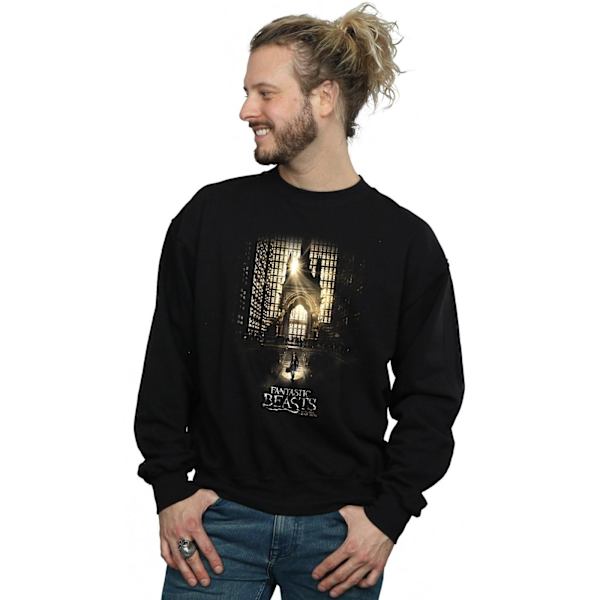 Fantastiska vidunder Mäns Film Affisch Sweatshirt M Svart Black M