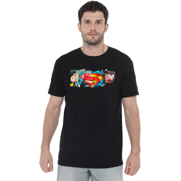 Superman Mens Reveal T-Shirt L Svart Black L