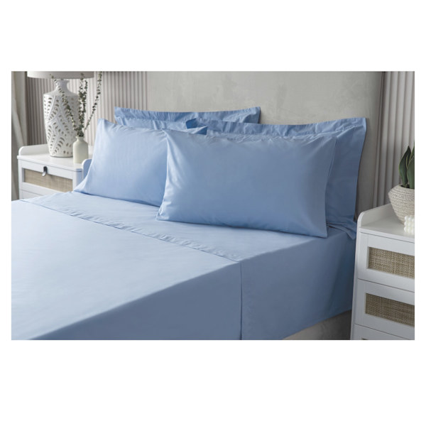 Belledorm Easycare Percale Platform Valance Single Sky Blue Sky Blue Single