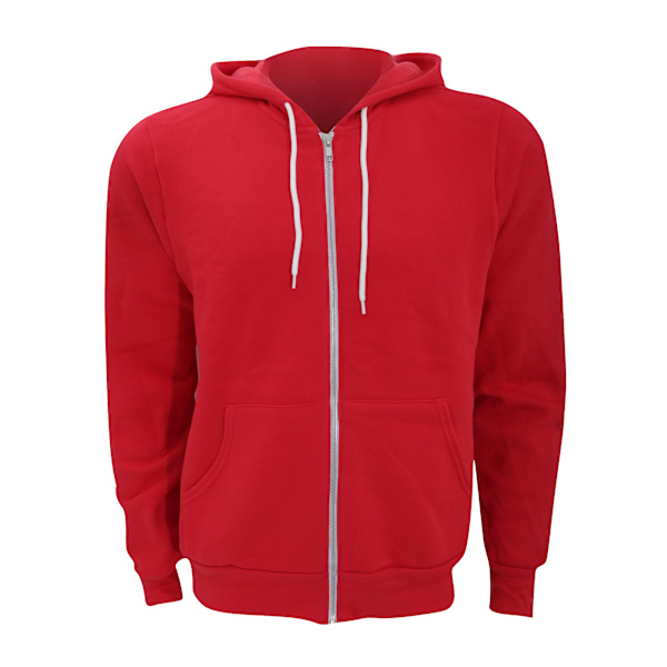 Canvas Unisex Dragkedja Polycotton Fleece Tröja med Huva / Luva Black 2XL