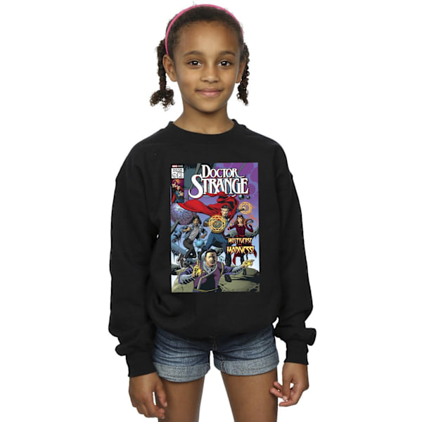 Marvel Girls Doctor Strange Comic Circles Sweatshirt 5-6 år Black 5-6 Years