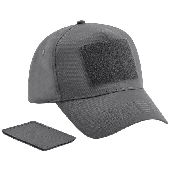 Beechfield 5 Panel Avtagbar Patch Baseball Cap One Size Graphi Graphite Grey One Size